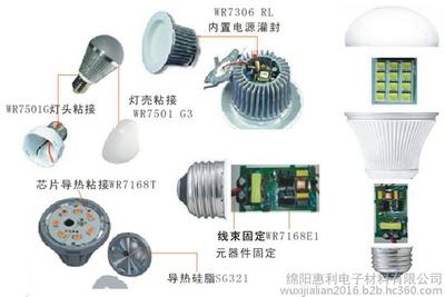 绵阳惠利WR7501G车灯LED灯单组份密封胶图片与细节解析